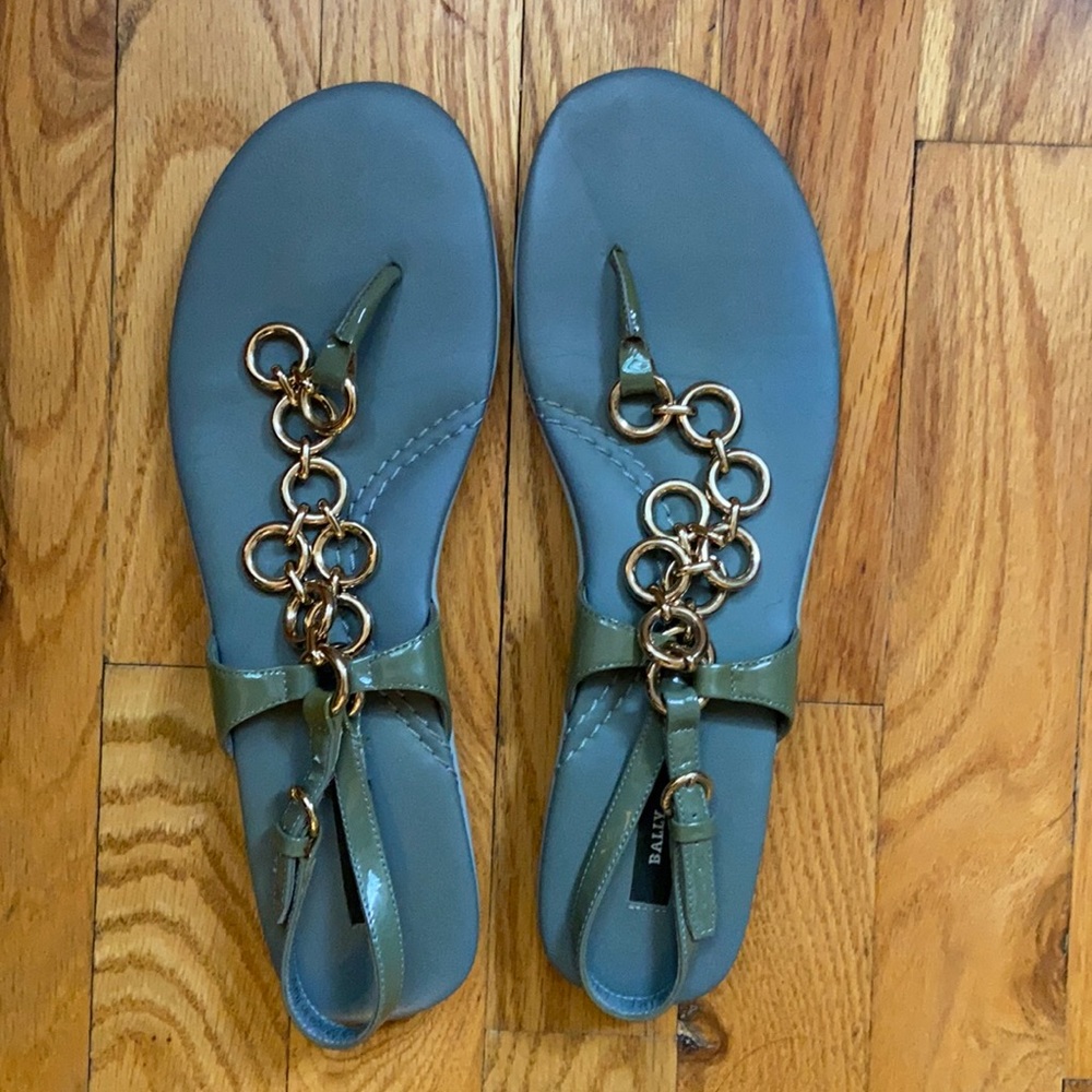 BALLY Chain Thong Sandals